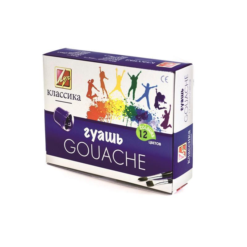 

Гуашь 12 цветов Луч "Классика" (по 20мл, 300г) картон (19С 1277-08), 12 уп., Разноцветный