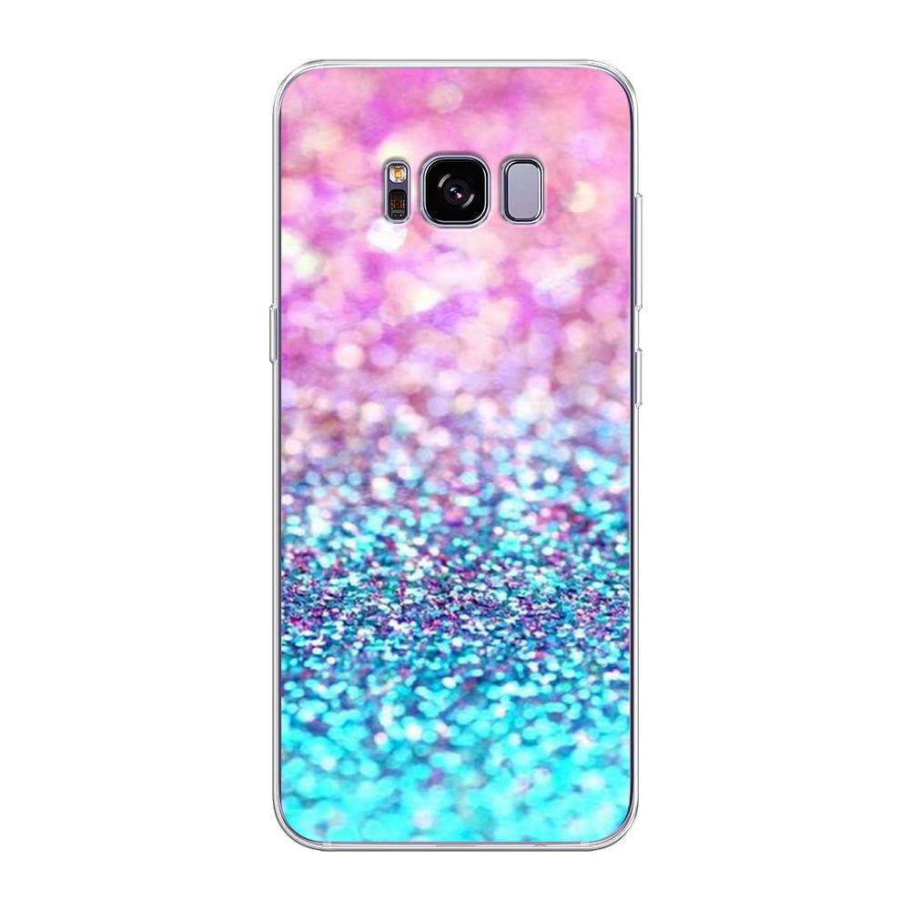 

Чехол Awog "Розово-голубые глиттеры рисунок" для Samsung Galaxy S8 +