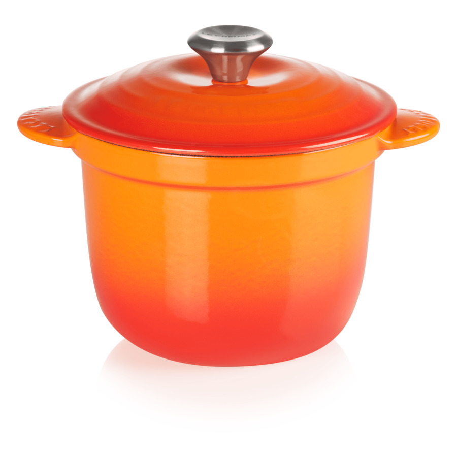 фото Рисоварка с вставкой le creuset flame every 2 л, 18 см, огненная лава, чугун