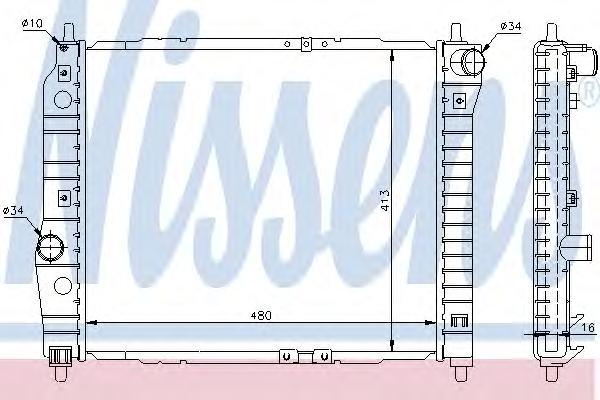 

NS61636_радиатор системы охлаждения! Chevrolet Aveo, Daewoo Kalos 1.2/1.4 02>