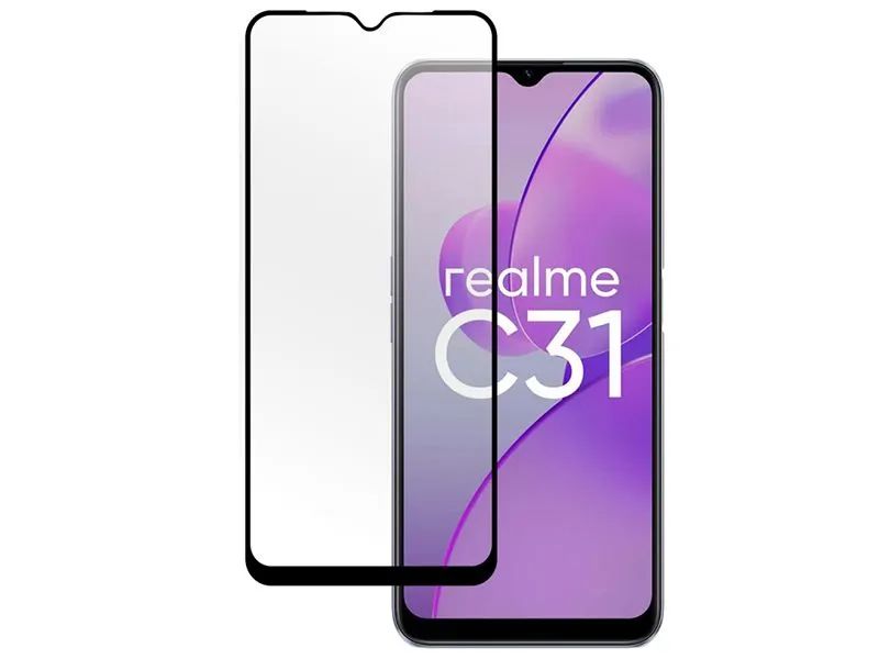 

Стекло защитное Red Line для Realme C31 Full Screen Tempered Glass Full Glue Black