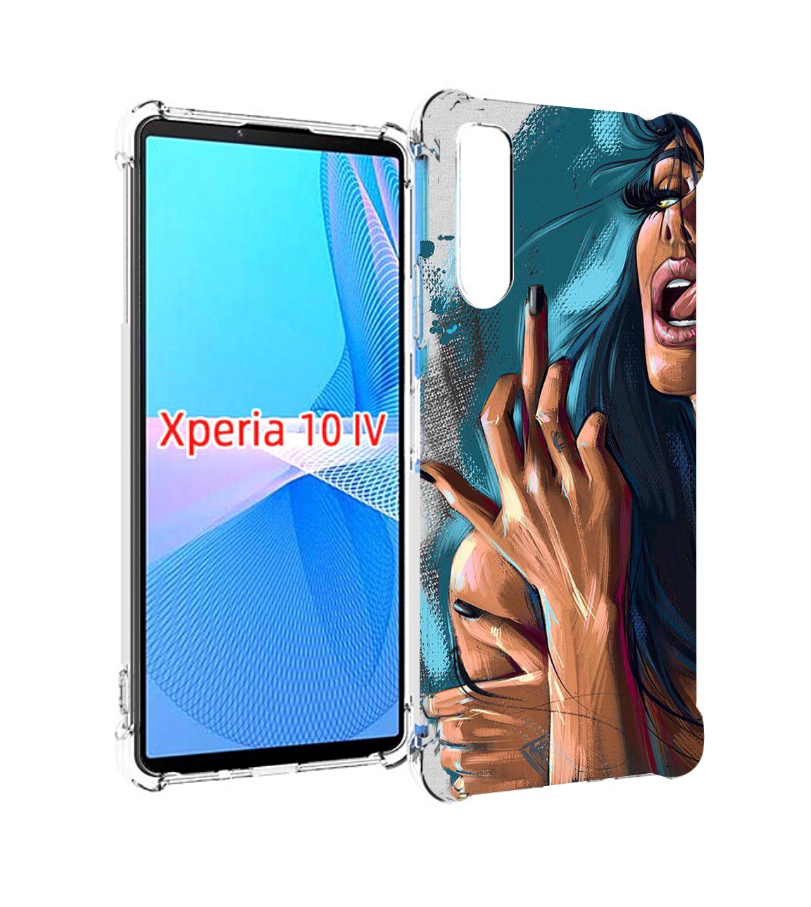 

Чехол MyPads Девушка-нарисованная-дерзкая женский для Sony Xperia 10 IV (10-4), Прозрачный, Tocco