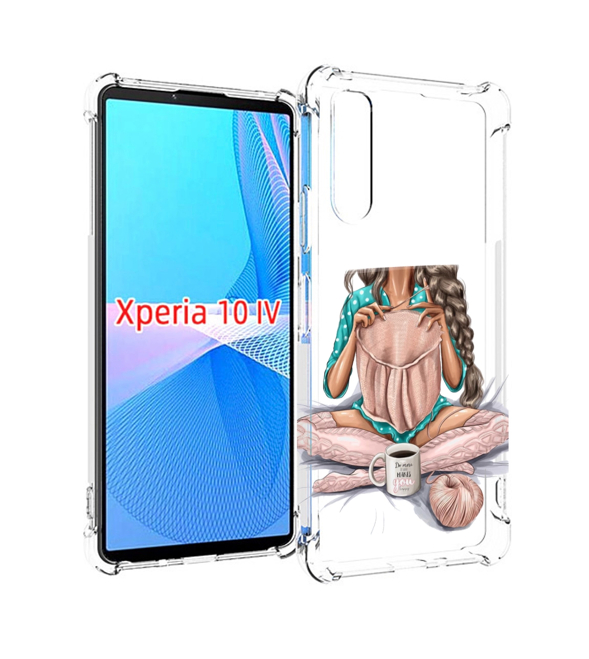 

Чехол MyPads Девушка-вяжет женский для Sony Xperia 10 IV (10-4), Прозрачный, Tocco