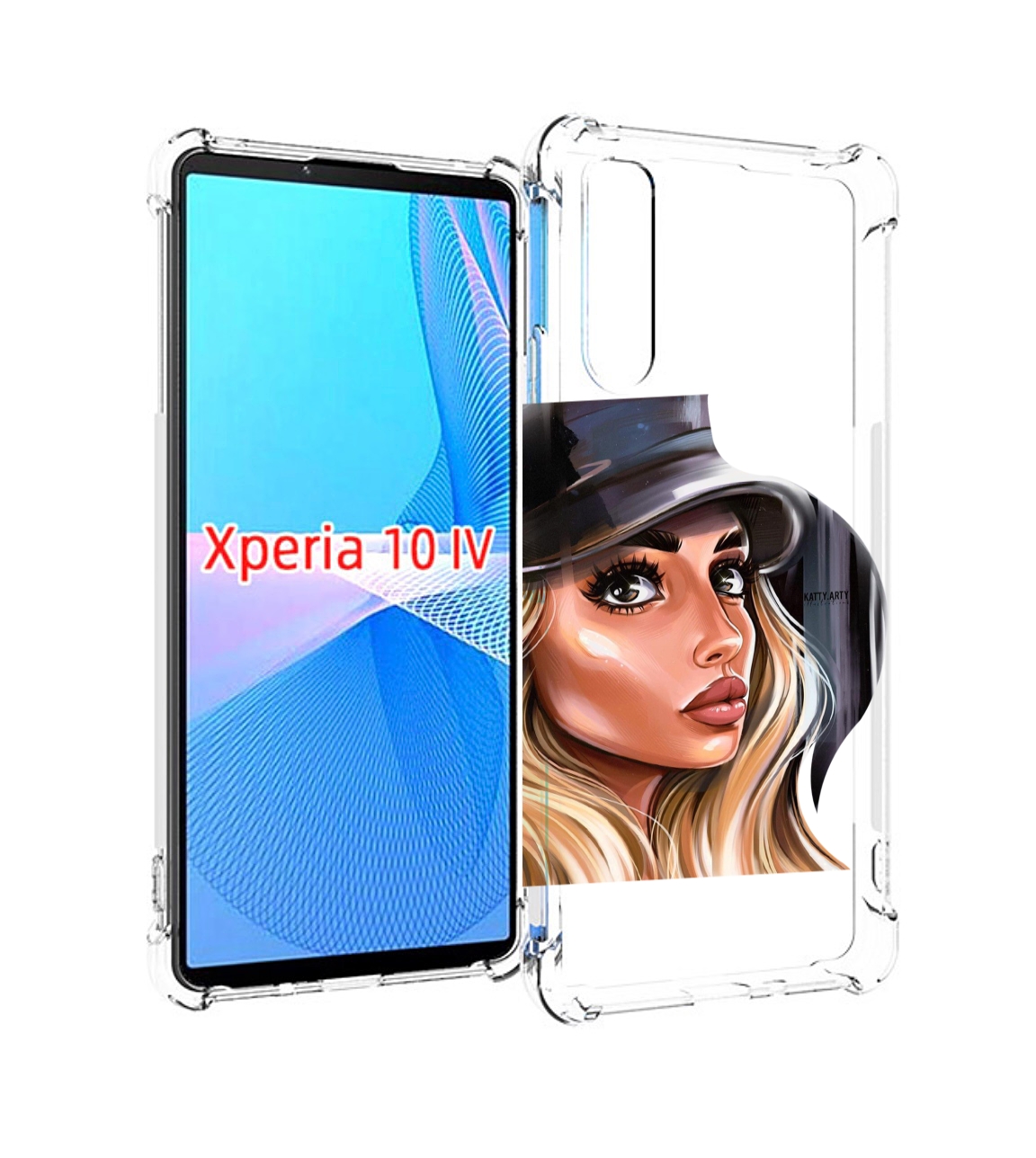 Чехол MyPads Девушка-в-шляпе женский для Sony Xperia 10 IV (10-4)