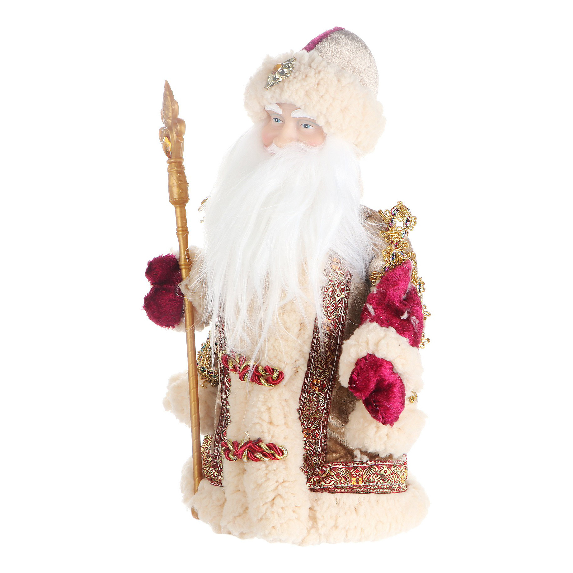Новогодняя фигурка Sote toys Дед Мороз в шубе с мелодией 12x9x30 см