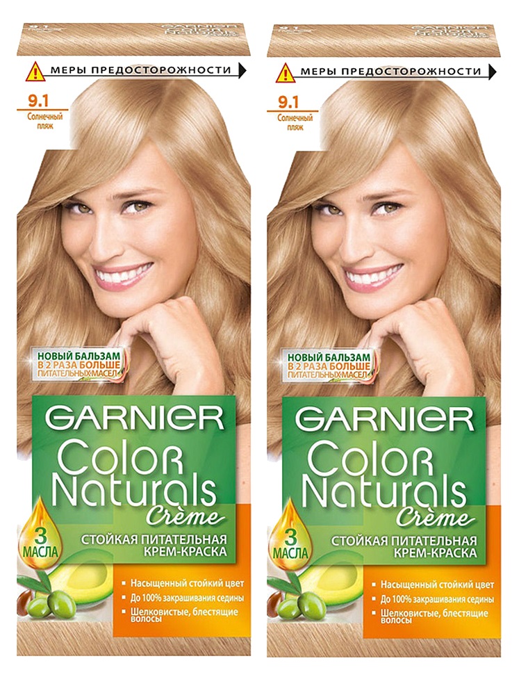 

Крем-краска для волос Garnier Color Naturals 9.1 Солнечный пляж 110 мл 2 шт