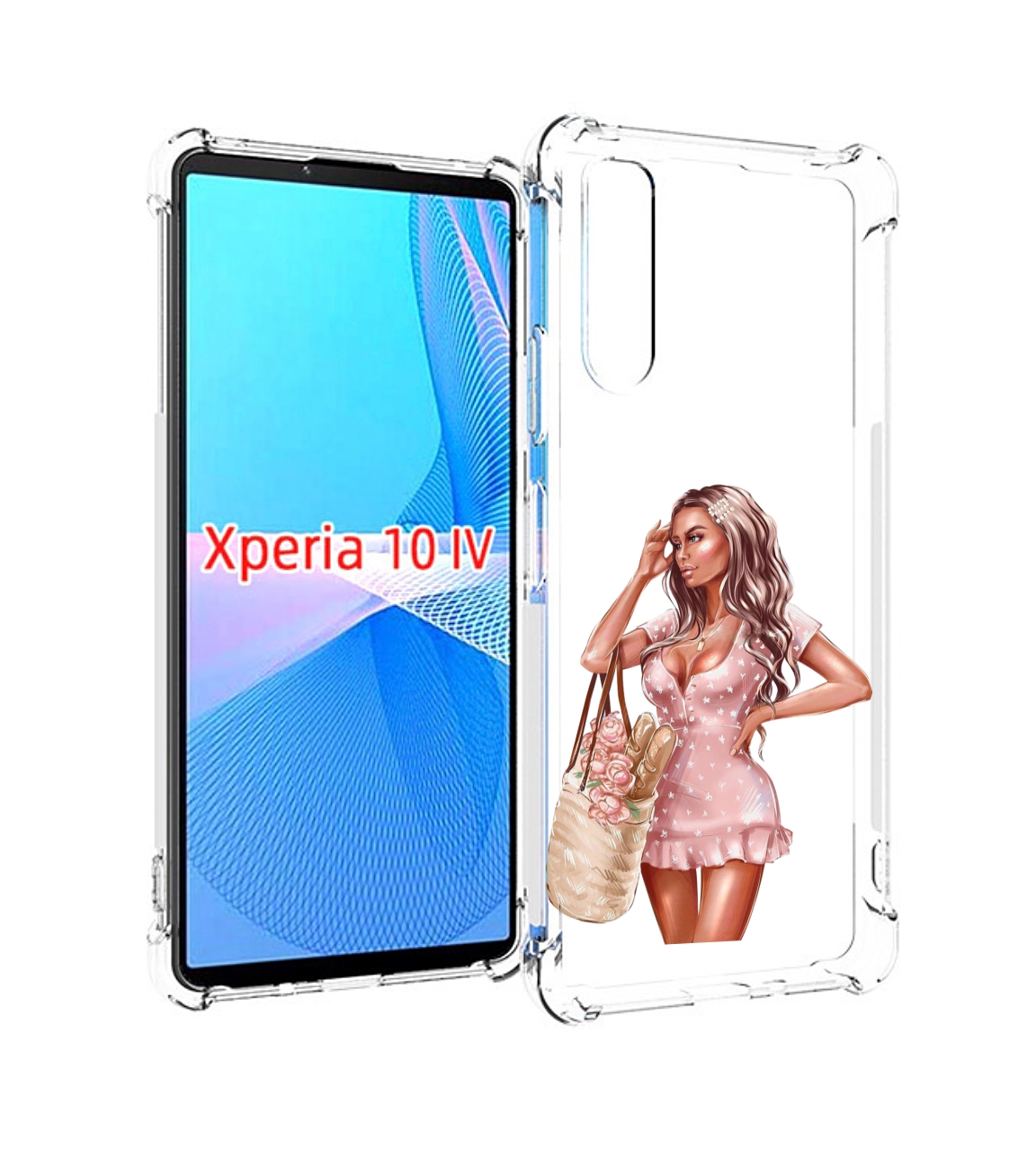 

Чехол MyPads Девушка-в-мини-платье женский для Sony Xperia 10 IV (10-4), Прозрачный, Tocco