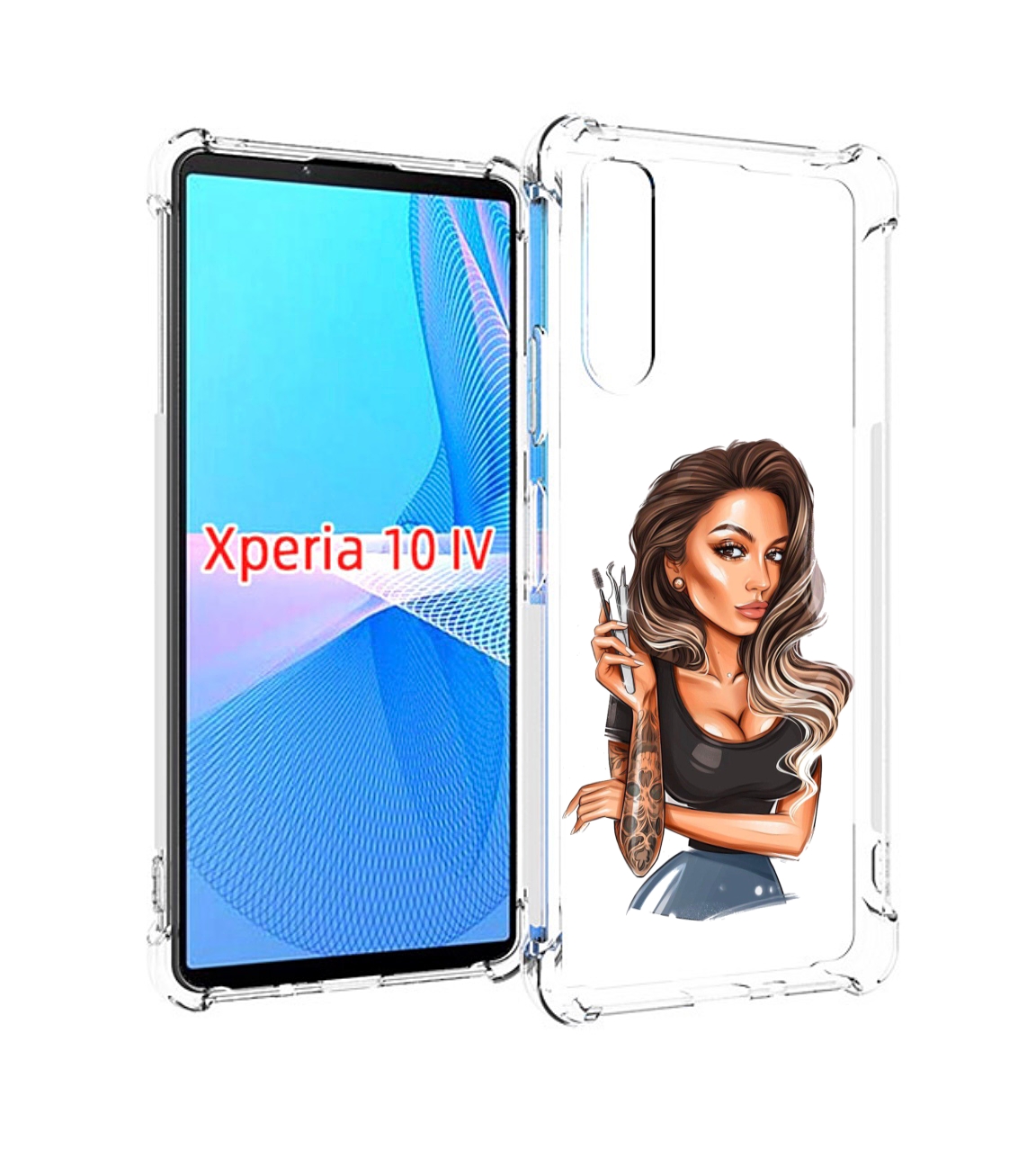 

Чехол MyPads Девушка-бровист для Sony Xperia 10 IV (10-4), Прозрачный, Tocco