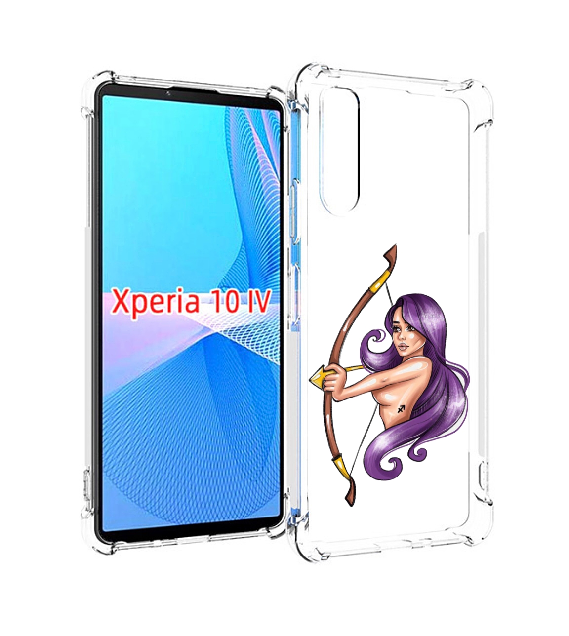 

Чехол MyPads Девушка-Стрелец женский для Sony Xperia 10 IV (10-4), Прозрачный, Tocco