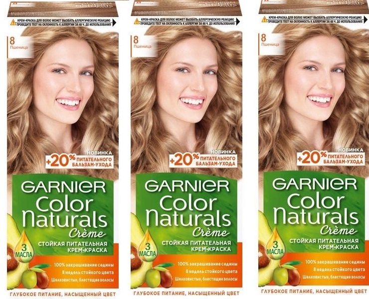 

Крем-краска для волос Garnier Color Naturals 8 Пшеница 110 мл 3 шт