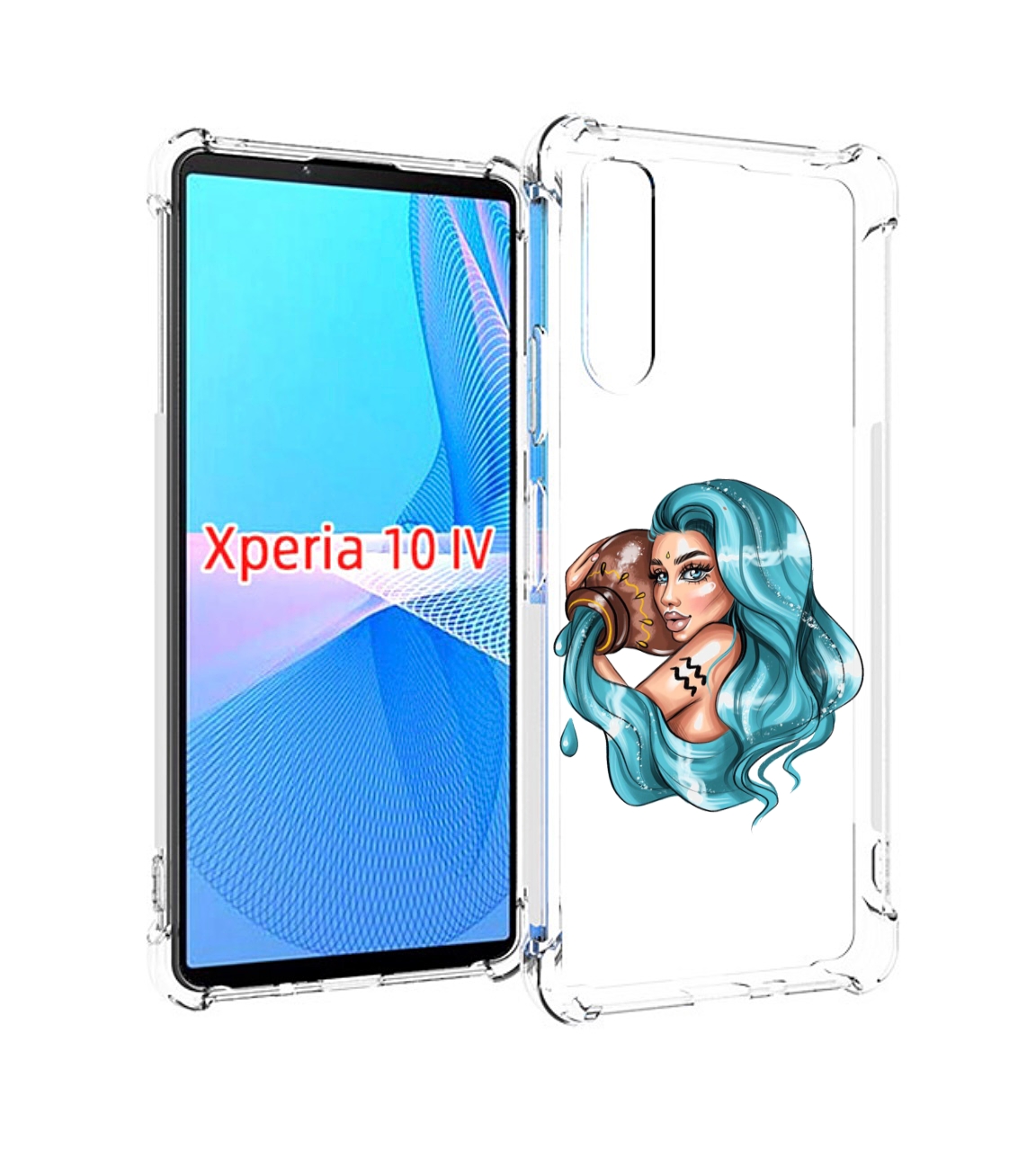 

Чехол MyPads Девушка-Водолей для Sony Xperia 10 IV (10-4), Прозрачный, Tocco