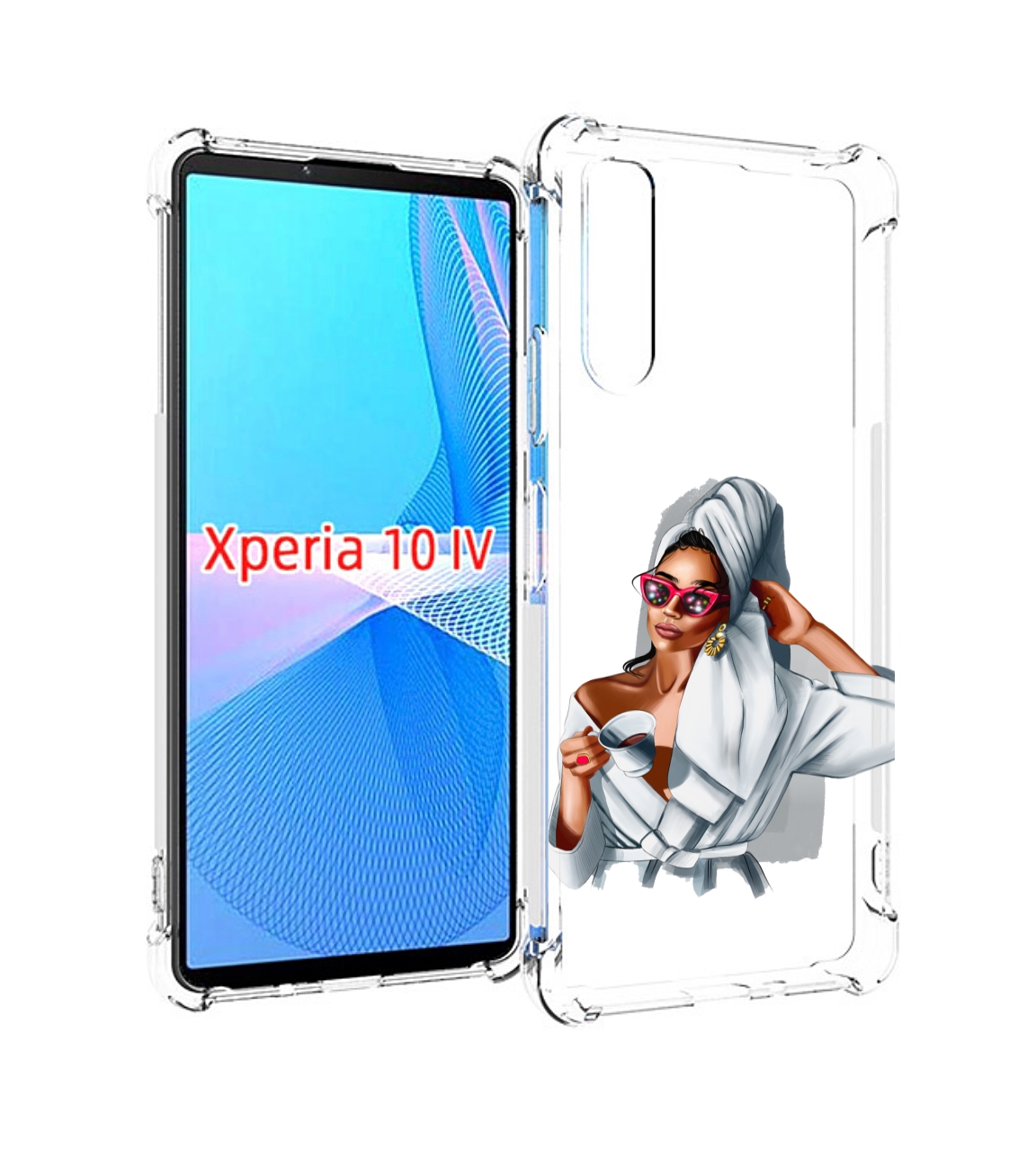 Чехол MyPads Девушка в белом халате женский для Sony Xperia 10 IV (10-4)