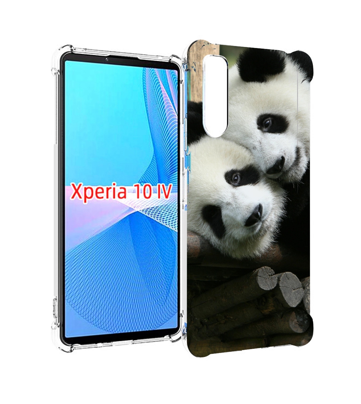 

Чехол MyPads Две-панды для Sony Xperia 10 IV (10-4), Прозрачный, Tocco