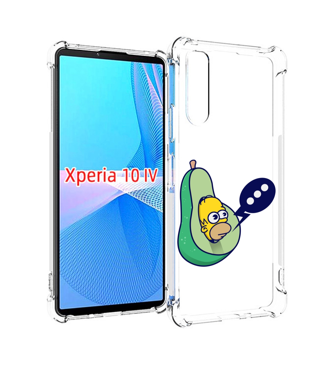 

Чехол MyPads Гомер-авокадо для Sony Xperia 10 IV (10-4), Прозрачный, Tocco