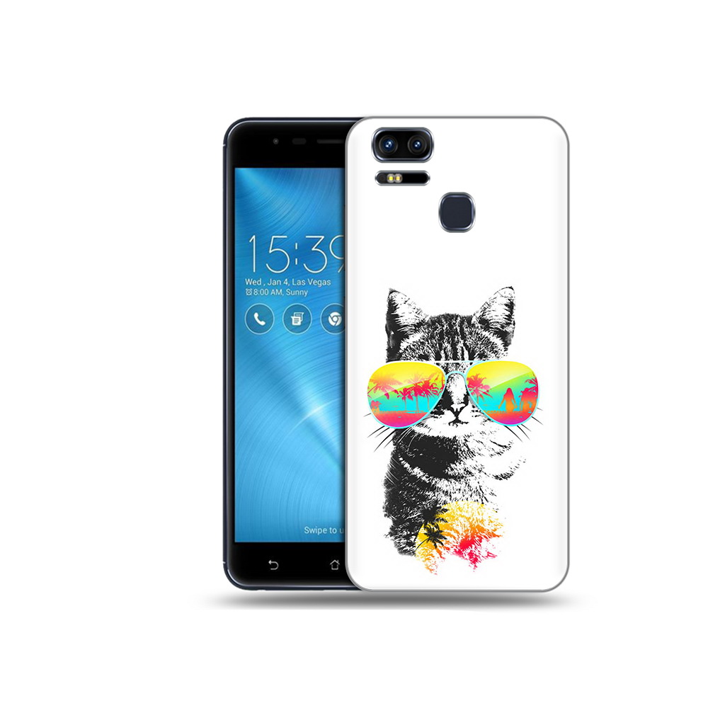 

Чехол MyPads Tocco для Asus ZenFone 3 крутой кот (PT51214.656.425), Прозрачный, Tocco