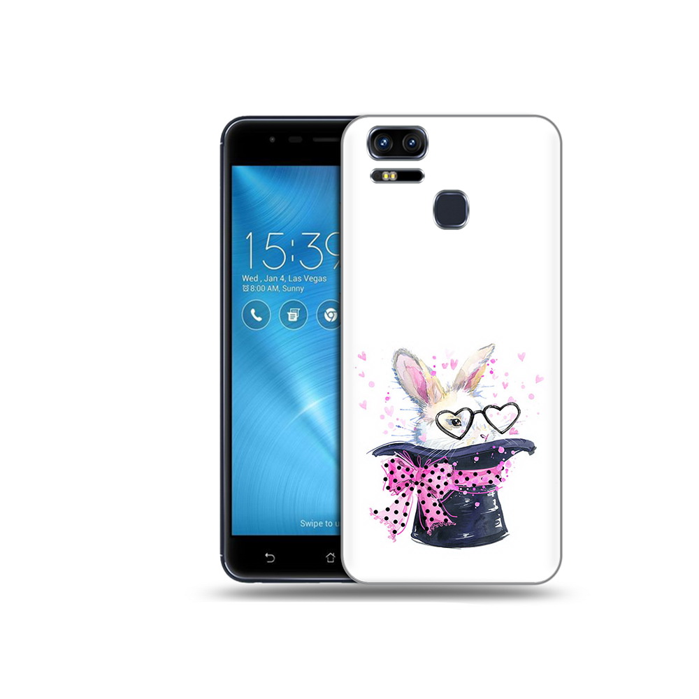 

Чехол MyPads Tocco для Asus ZenFone 3 кролик в шляпе (PT51214.656.418), Прозрачный, Tocco