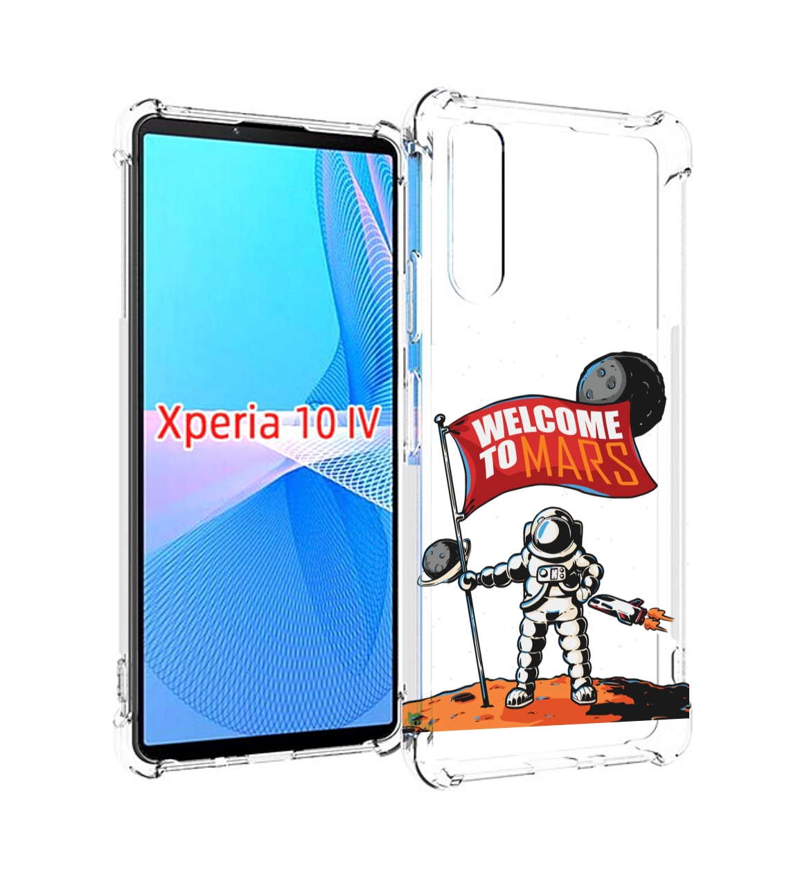 

Чехол MyPads Вэлком-Марс для Sony Xperia 10 IV (10-4), Прозрачный, Tocco