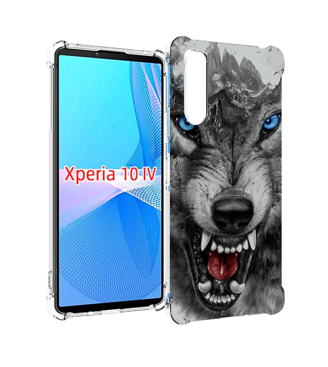 

Чехол MyPads Волк-частица мужской для Sony Xperia 10 IV (10-4), Прозрачный, Tocco
