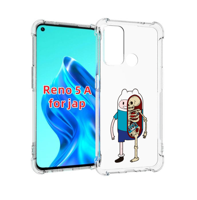 

Чехол MyPads Финн скелет для Oppo Reno 5A, Прозрачный, Tocco