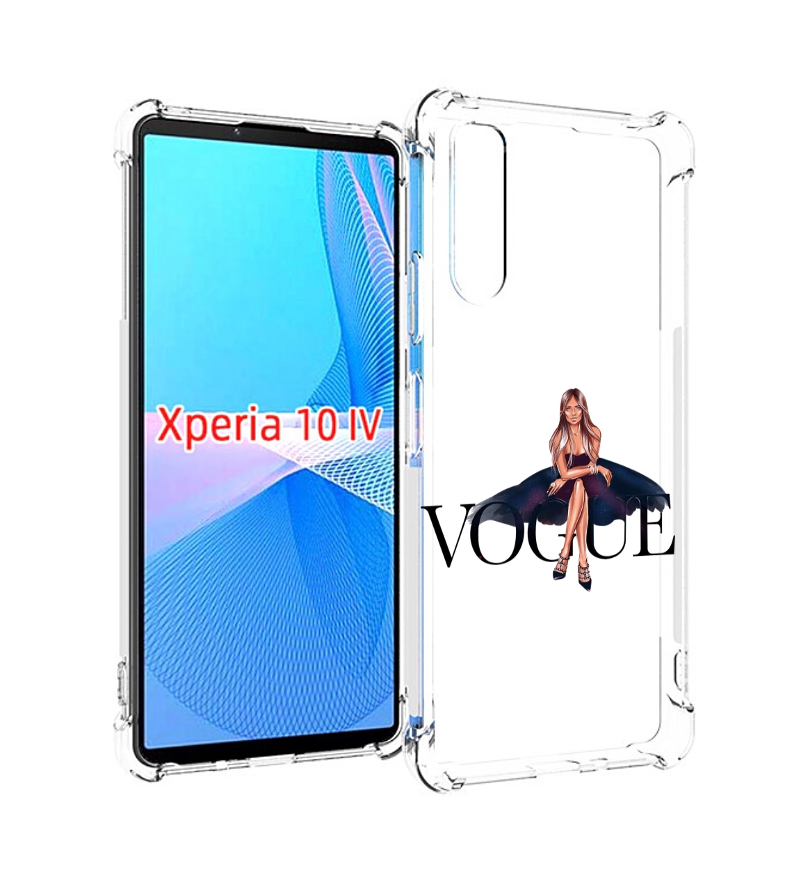 

Чехол MyPads Вог-девушка женский для Sony Xperia 10 IV (10-4), Прозрачный, Tocco