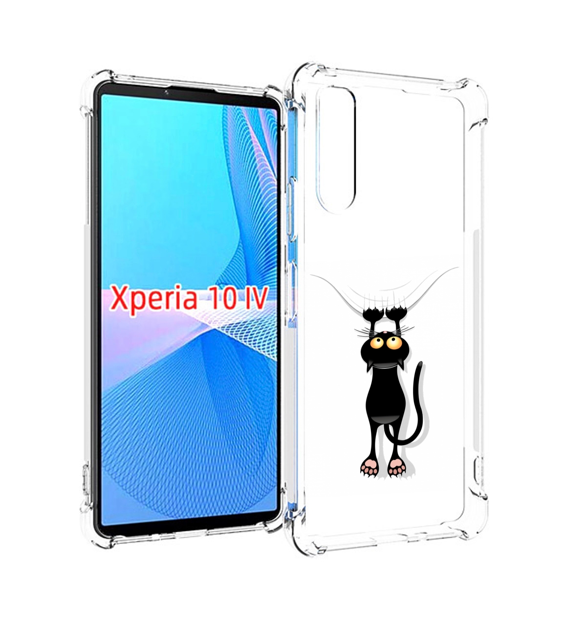 

Чехол MyPads Висячий-кот для Sony Xperia 10 IV (10-4), Прозрачный, Tocco