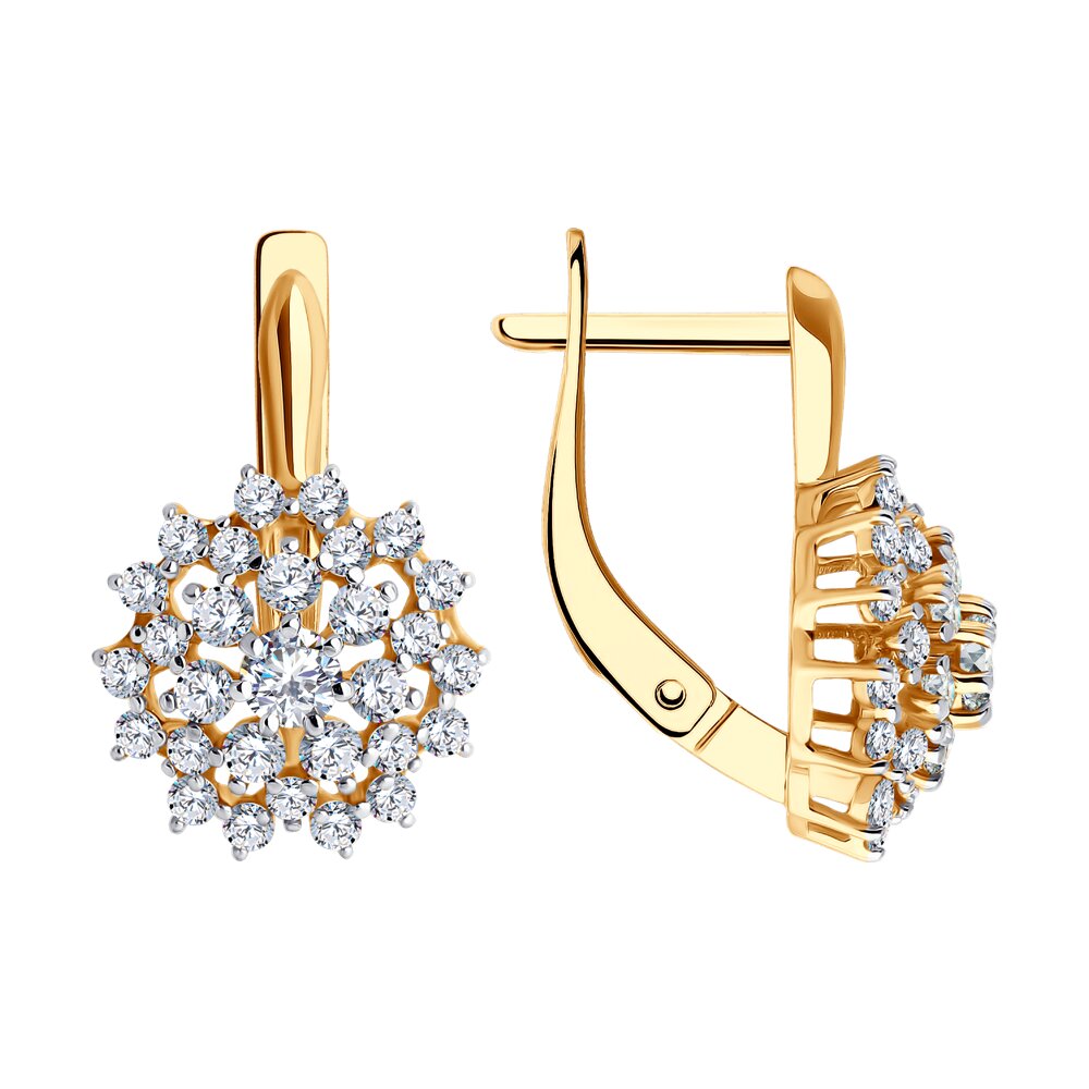 

Серьги из красного золота Diamant 51-120-02302-1, фианит, 51-120-02302-1