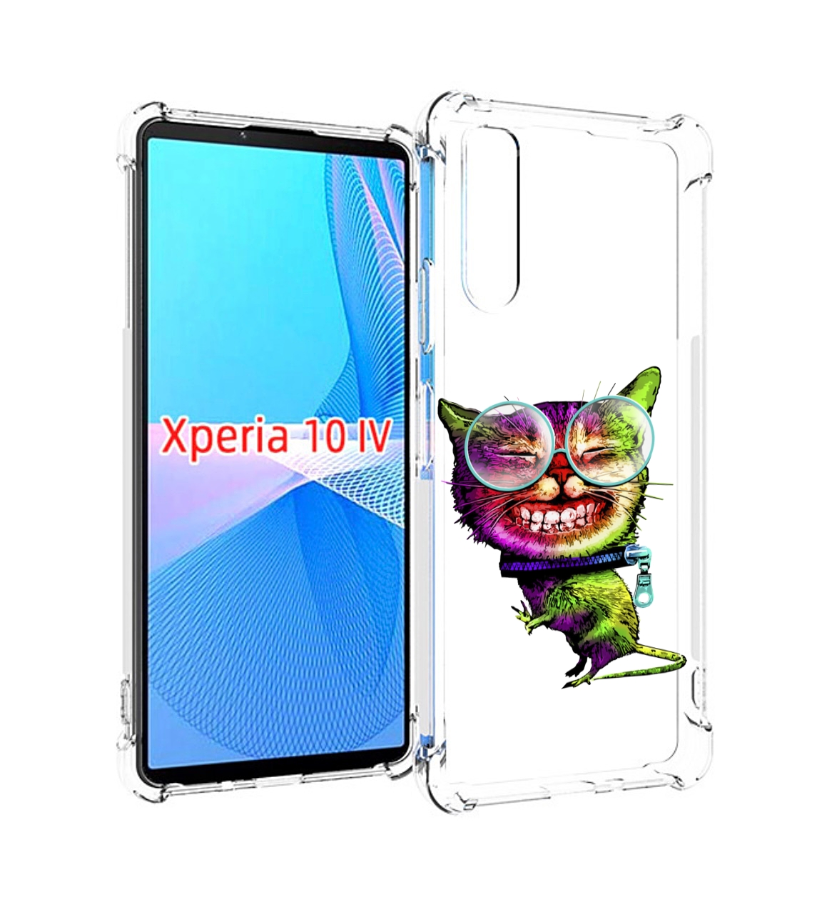 

Чехол MyPads Веселый кот для Sony Xperia 10 IV (10-4), Прозрачный, Tocco