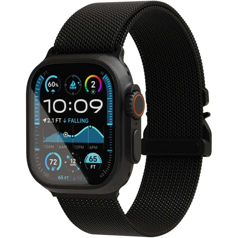 

Ремешок для умных часов VLP Milanese Band Pro для Apple Watch 42/44/45 мм, чёрный, Серебристый, Milanese Band Pro
