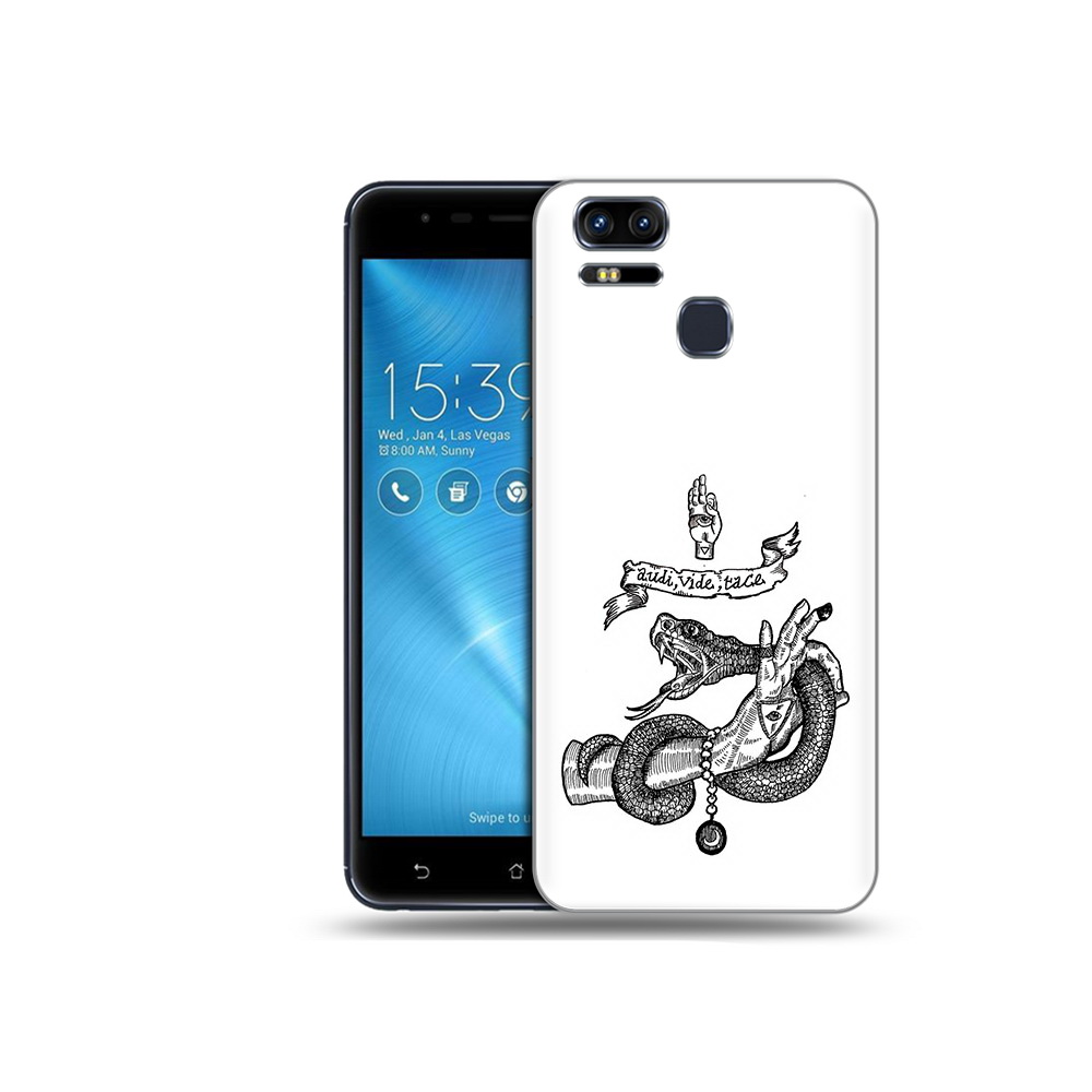 

Чехол MyPads Tocco для Asus ZenFone 3 змея на руке рисунок (PT51214.656.366), Прозрачный, Tocco