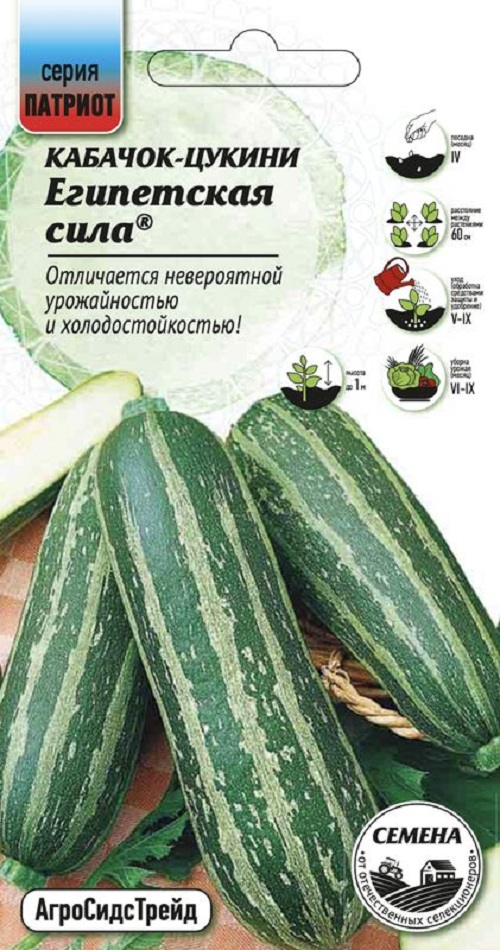 

Семена кабачок Египетская сила - цуккини АгроСидсТрейд 37882 1 уп.