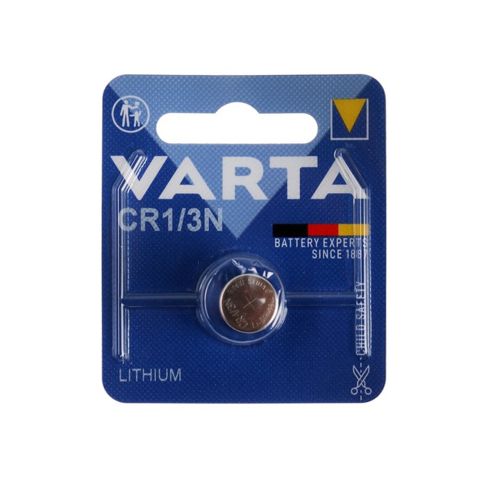 

Батарейка литиевая Varta, CR1/3N -1BL, 3В, блистер, 1 шт., CR1/3N -1BL, 3В, блистер, 1 шт.