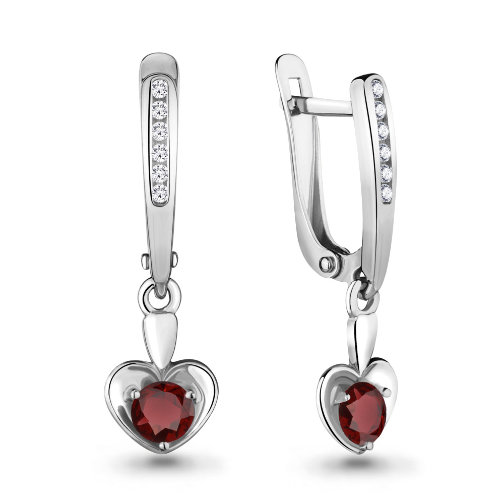 

Серьги из серебра с гранатом Aquamarine 4440903А_925_р, 4440903А_925_р