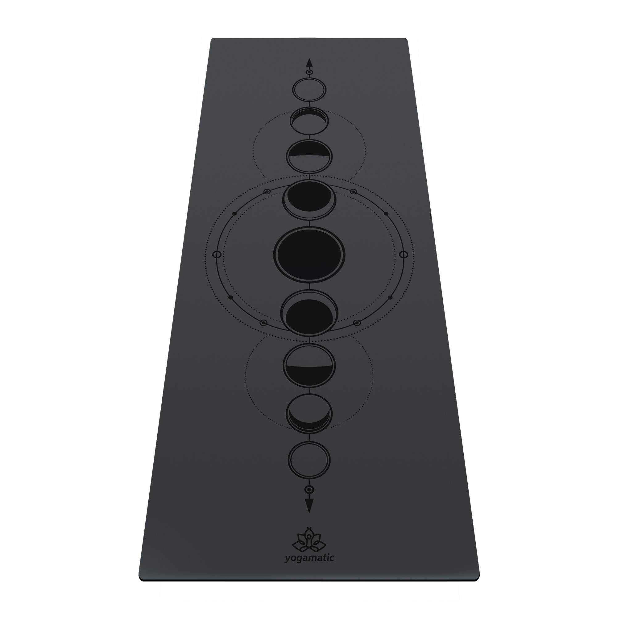 

Коврик для йоги и фитнеса Art Yogamatic Premium Moon Grey черный, темно-серый 185 см, Серый;черный, Premium Light