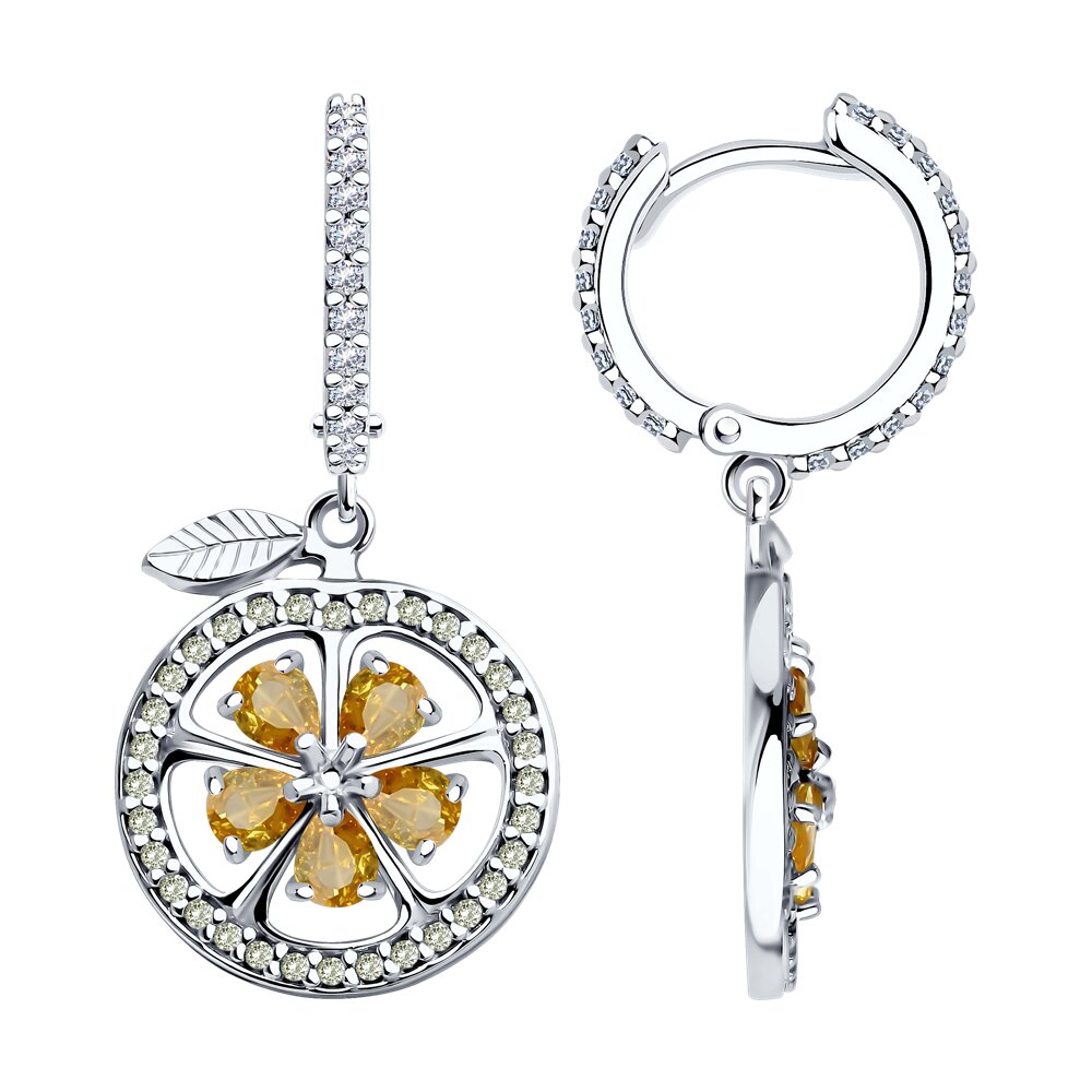 

Серьги из серебра SOKOLOV 94026694, фианит, 94026694