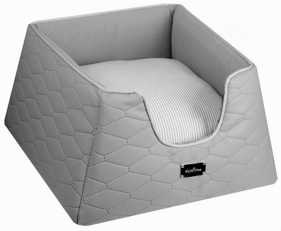 

Лежанка для собаки Anteprima Tronky искусственная кожа 45x45x30см серый, Tronky