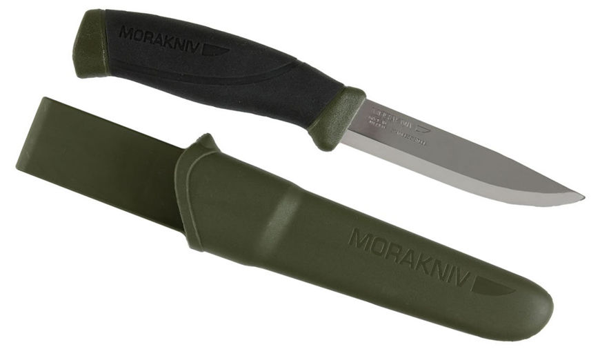 Нож MORAKNIV Companion MG (C), разделочный, 104мм, заточка прямая, стальной, темно-зеленый