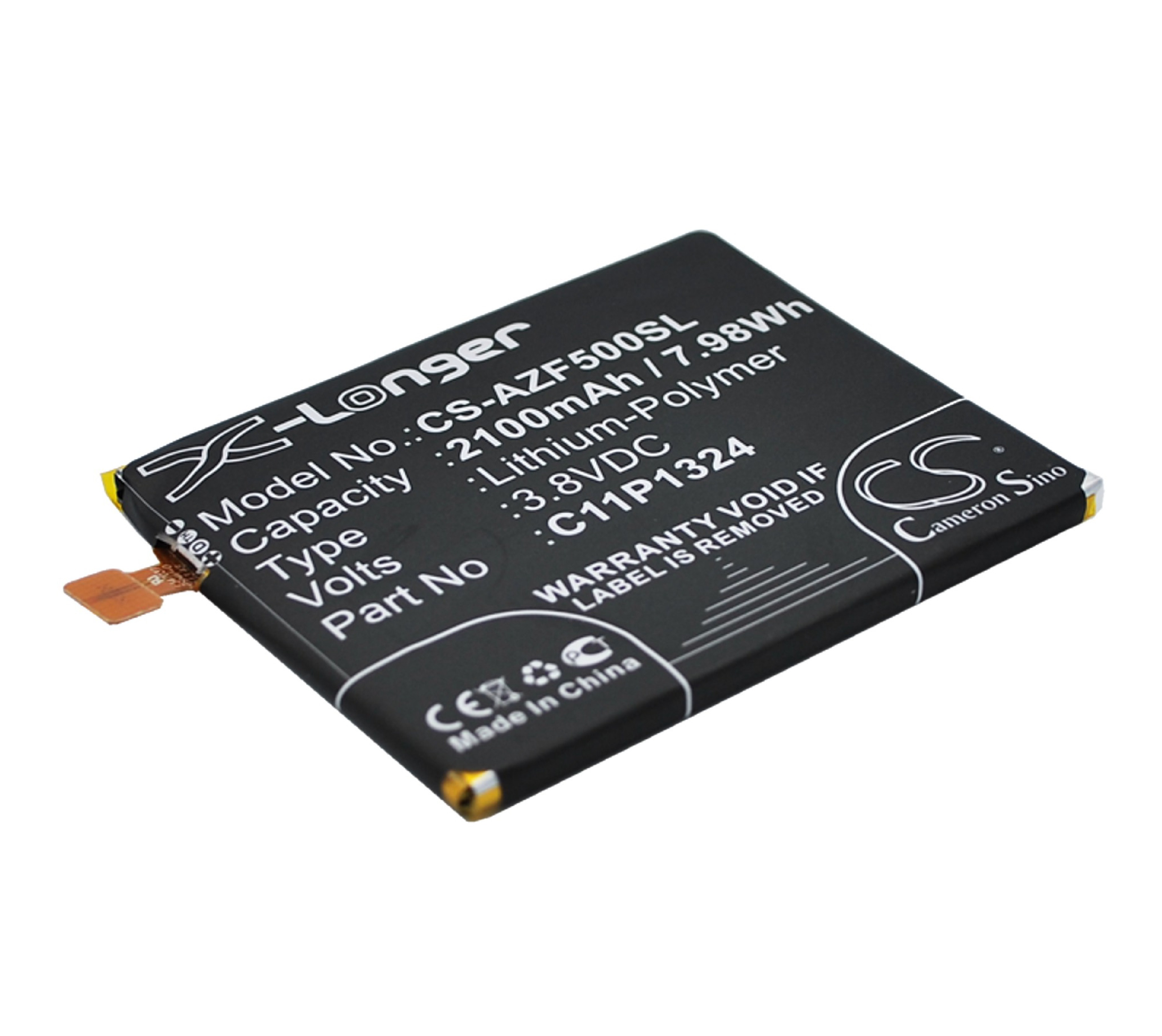 

Аккумулятор CameronSino для Asus ZenFone 5 A501CG CS-AZF500SL C11P1324 3.8V 2100mAh