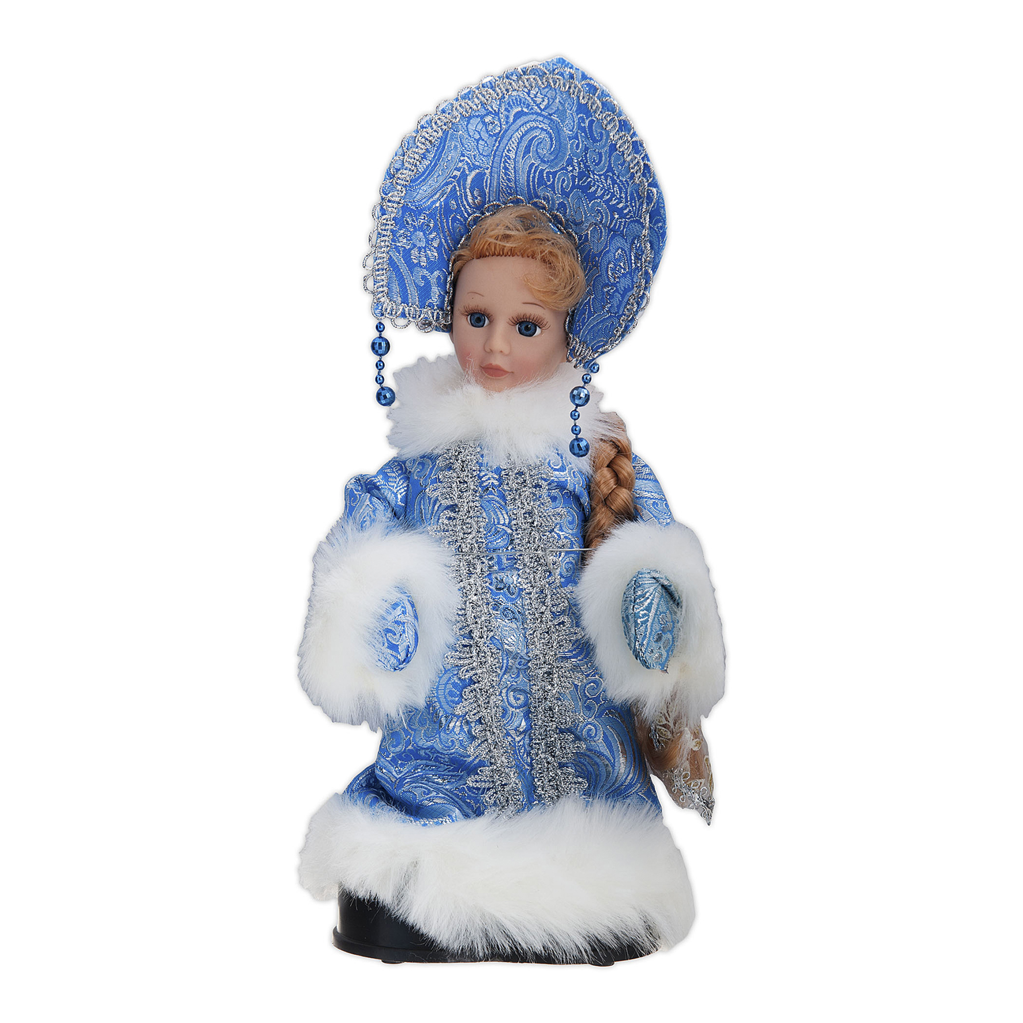 фото Фигурка новогодняя sote toys снегурочка в кокошнике музыкальная 30 см