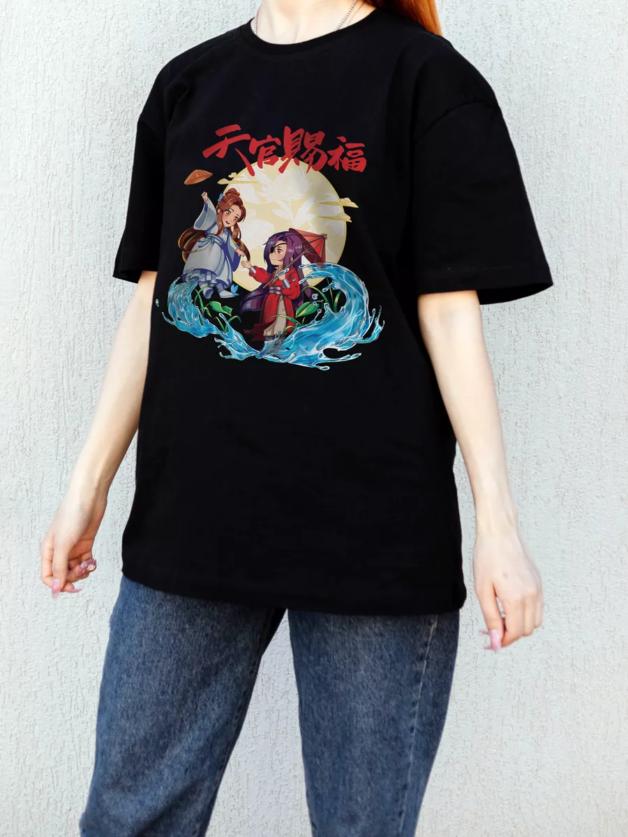 

Футболка женская Animania Благословение небожителей черная XXL, Черный, Благословение небожителей