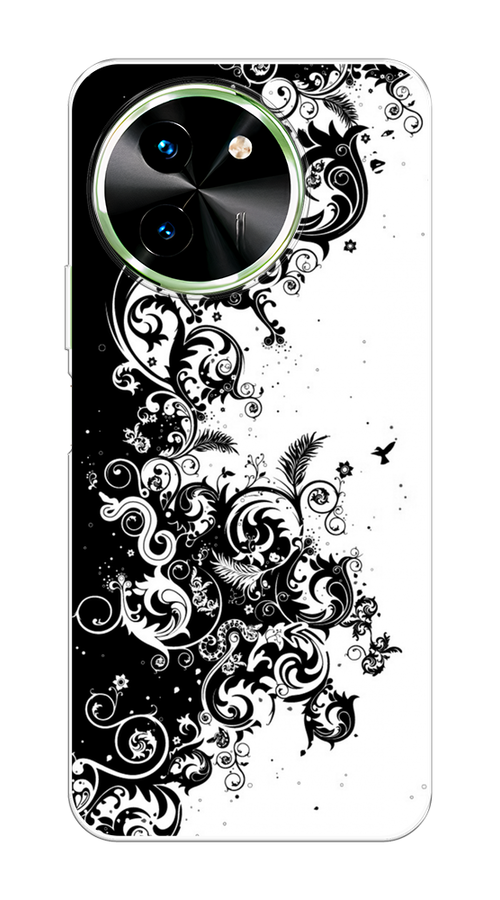 

Чехол на Vivo T3x/Y38 5G "Черно белый узор", Белый;черный;серый, 2610750-1