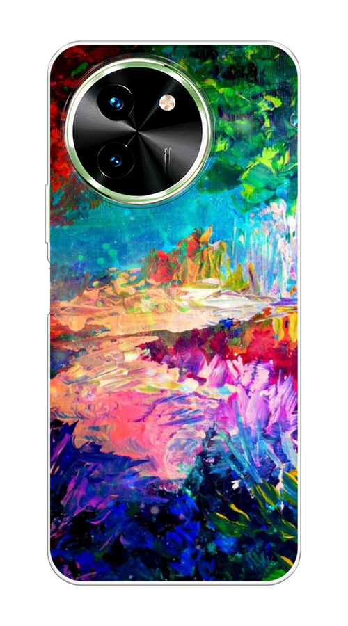 

Чехол на Vivo T3x/Y38 5G "Лес-гуашь", Синий;розовый;зеленый, 2610650-1