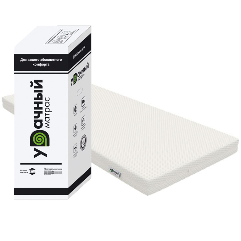 

Матрас Delicatex Удачный, беспружинный, средне жесткий, 120х200х10 см, Удачный