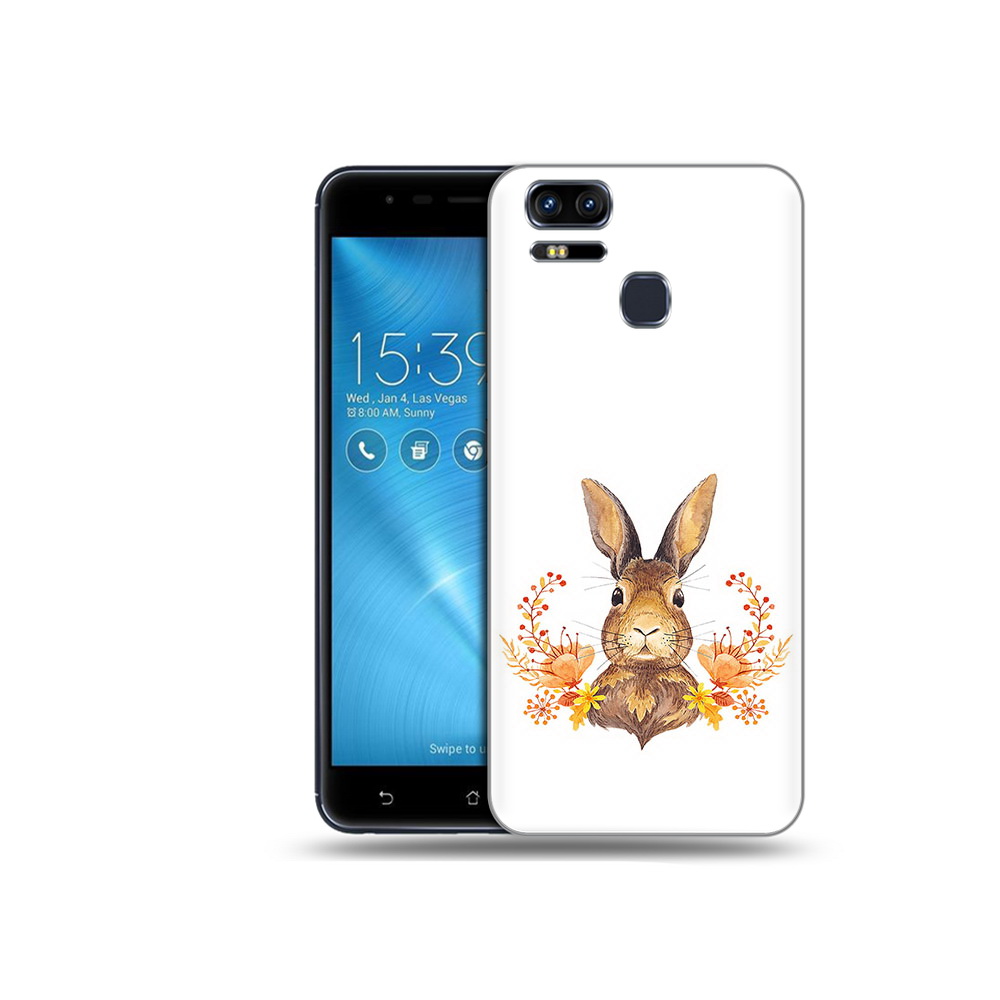 

Чехол MyPads Tocco для Asus ZenFone 3 зайка в цветах (PT51214.656.349), Прозрачный, Tocco