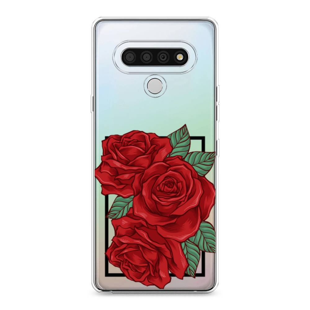 

Чехол для LG Stylo 6 "Три алые розы", Красный, 84550-2