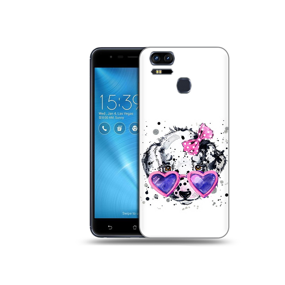 

Чехол MyPads Tocco для Asus ZenFone 3 долматинец в очках (PT51214.656.337), Прозрачный, Tocco
