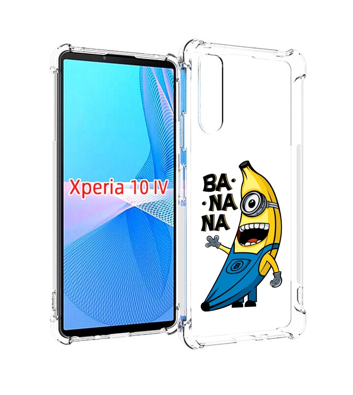 

Чехол MyPads Банана-миньон для Sony Xperia 10 IV (10-4), Прозрачный, Tocco