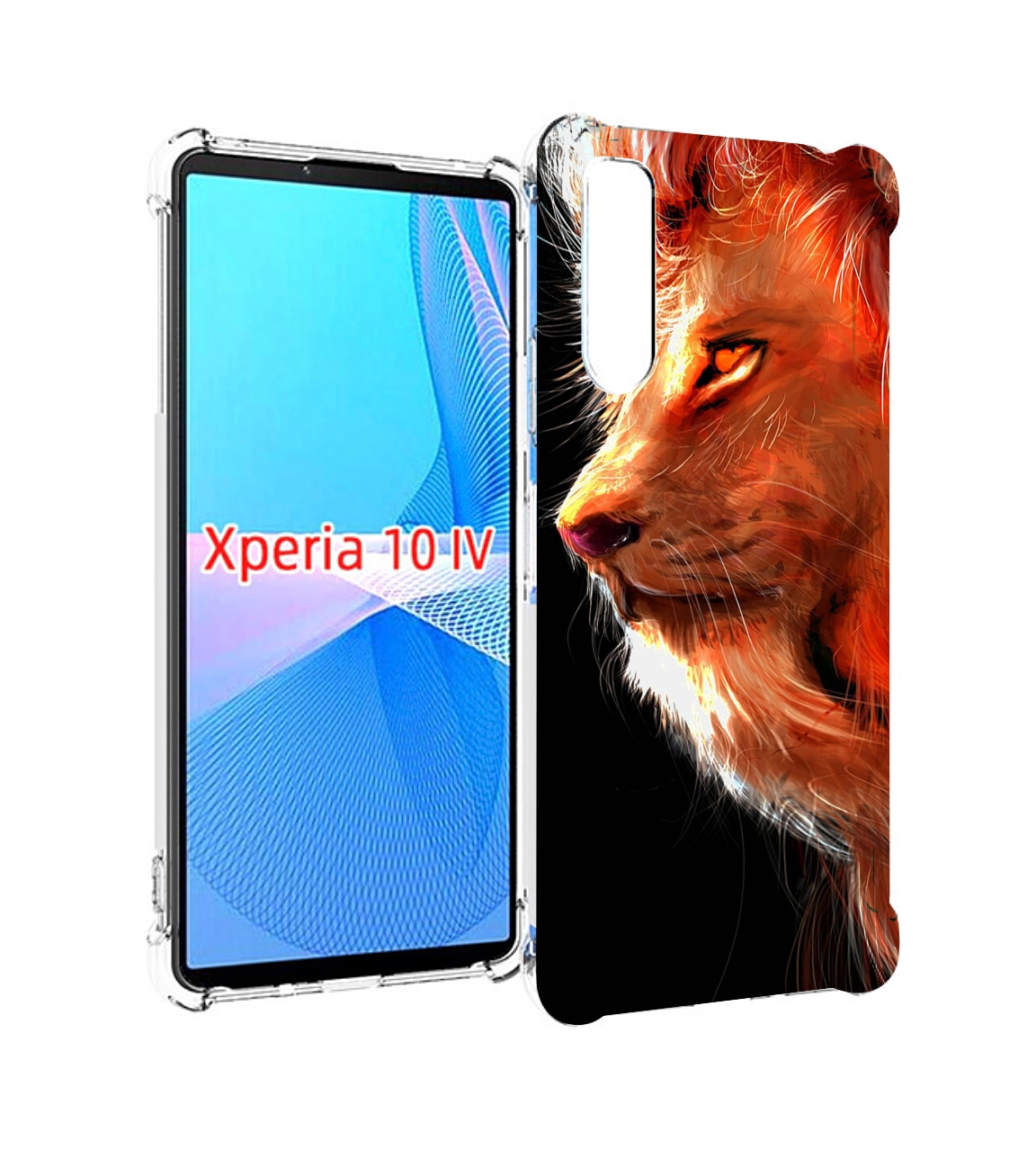 

Чехол MyPads Арт-рисунок-льва мужской для Sony Xperia 10 IV (10-4), Прозрачный, Tocco