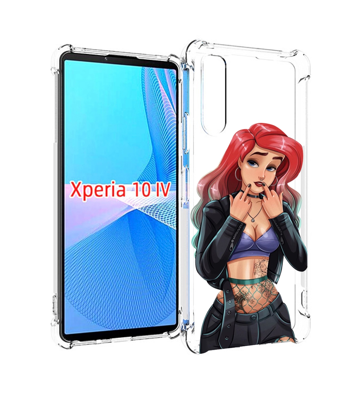 

Чехол MyPads Ариэль-русалочка-готика для Sony Xperia 10 IV (10-4), Прозрачный, Tocco