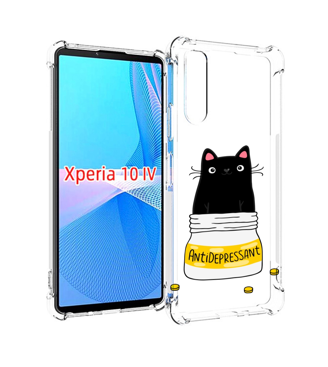 

Чехол MyPads Антидеприсан для Sony Xperia 10 IV (10-4), Прозрачный, Tocco