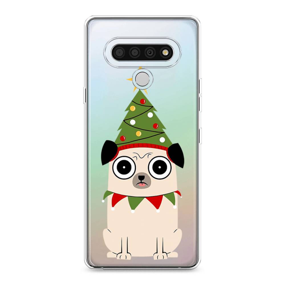 

Чехол для LG Stylo 6 "Собачка с ёлочкой", Бежевый;красный;зеленый, 84550-1